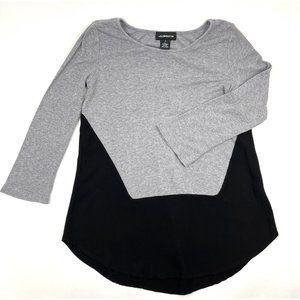 Liz Claiborne Rib-Knit Casual Top Tunic 3/4-Sleeve Scoop-Neck Sz. S